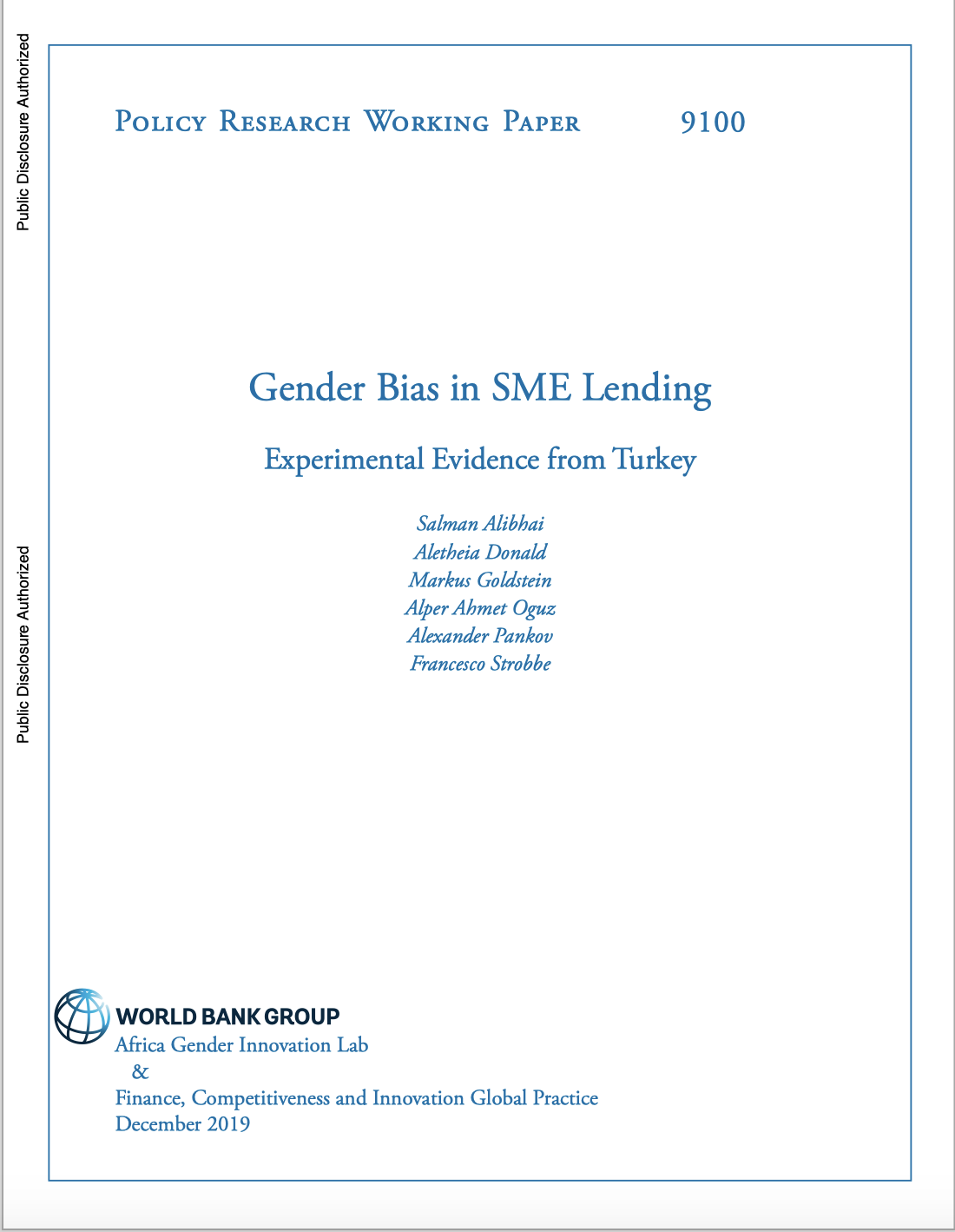 Gender Bias In Sme Lending